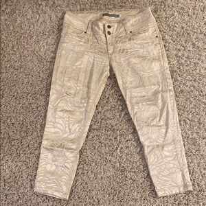 Silvia Tcherassi Cream Textured Pants size 12